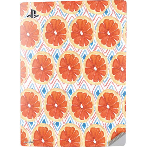 Bouffants and Broken Hearts Citrus Geo PS5 Digital Edition Console Skin